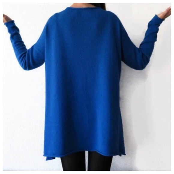 #85 CASHMERE BLEND OVERSIZED FABULOUS SWEATER FROM PARIS - Black L/XL NWT - Picture 3 of 7